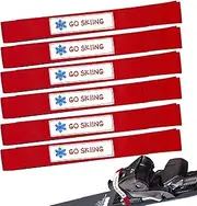 Vecacosic Ski Brake Retainer Strap, 18.9" Adjustable Nylon Binding Brake Retainer Bands, Durable & Reusable Snowboard Brake Retainers for Skis Waxing and Tuning, Easier to Put in Place