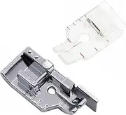 1/4'' (Quarter Inch) Quilting Patchwork Presser Foot with Edge Guide and Clear View 1/4" Presser Foot for All Low Shank Snap-On Singer, Brother, Babylock, Janome, Kenmore