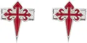 [Cencibel Smart Casual] St James Cross Cufflinks One Size Rhodium, No Gemstone, Einheitsgröße, Rhodium, No Gemstone
