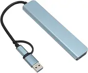 USB C Hub 8 in 1 Docking Station, Eight in One USB C Docking Station with Memory Card and Storage Card Slots, Fast Data Transfer USB Splitter for Phone Tablet