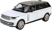 Scale Finished Model Car 1:18 Scale Die-cast Vehicles for Land Range Rover SUV Model Collectible Car Home Display Miniature Replica Car(Orange)