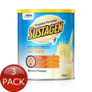 3 x Sustagen Hospital Active Banana 840G