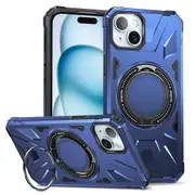 MCC Shockproof iPhone 13 Case Cover Ring Stand Heavy Duty Apple iPhone13 [Dark Blue]