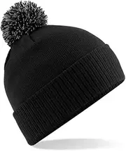 [Beechfield] Girls Snowstar Duo Extreme Winter Hat (UK Size: One Size) (Black/Graphite Grey)