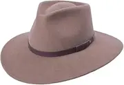[Bigalli] Australian Hat for Women/Men 100% Wool Felt Outback Hat Crushable Waterproof Teardrop - Cowboy Cowgirl Hat