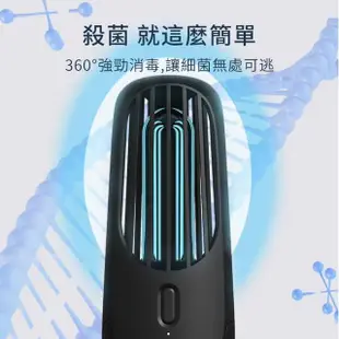 【ANTIAN】UV雙重殺菌消毒燈 便攜紫外線無線殺菌燈 USB充電紫光消毒器 除臭殺毒燈(高效殺菌)