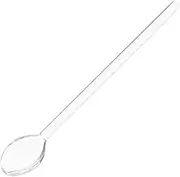 SOLUSTRE Portable Heat Resistant Glass Mixing Spoon Ergonomic Clear Spoon for Coffee Milk Desserts Cocktails Elegant Kitchen Utensil for Effortless Stirring and Mixing