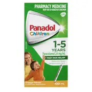 Panadol Children 1-5 years Colourfree Suspension Orange Flavour 100ml