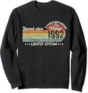 [X.Style] Vintage 31st Birthday Legend Since 1992 31 Yrs Old Women Men Sweatshirt ds1856 Sweater (3XL) Black