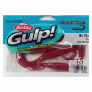 Berkley Gulp Grub Soft Bait 5in/13cm Clear Red Fleck