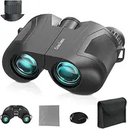 Travel Binoculars for Adults and Kids - 20x30 Mini Binoculars High-Powered Night Vision for Bird Watching, Hunting, Concert, Theater - Long Range, Auto Focus Binoculars (Black)