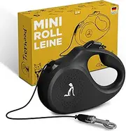 Tierhood Mini Roller Lead 3 m / 5 m for Cats and Small Dogs - Lead for Cats - Lead for Dogs - Cat Lead - Puppy Lead - Small Dogs Lightweight - up to 8 kg