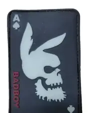 Chevron rubber patch PVC ACE "Bad Boy" glow in the dark luminescent