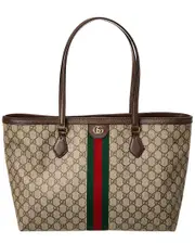Gucci Ophidia Medium GG Supreme Canvas & Leather Tote