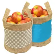 Fruit and Vegetable Basket Storage Kitchen Keeper Bin Bag Pantry Set of 2