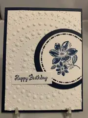 Stampin Up Card Kit Set Of 4 "Happy Birthday" cards #10a Blueberry Bushel