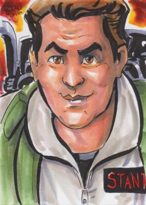 GHOSTBUSTERS RAYMOND STANTZ SKETCH CARD Original Art CHRIS MCJUNKIN