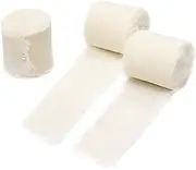 GDWD Wedding Decorative Ribbon, 3 Rolls Chiffon Ribbon, Gift Ribbon, Fabric Ribbon, Decorative Ribbon, Festival Ribbons for Wedding Invitation Bouquets, Gift Wrapping, Craft Decoration (White)