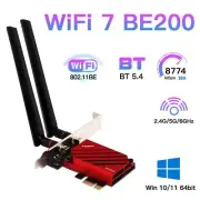 FV-BE8800 WiFi 7 Intel BE200 Tri Band PCIE WiFi Bluetooth Adapter for Windows PC