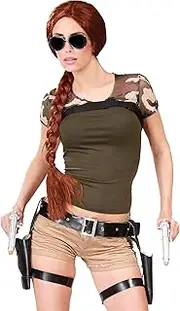 Ladies Black Gun Holster 2 Pistols Western Halloween Fancy Dress Costume Outfit Accessory