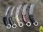 Custom Knife King's Made Damascus Steel Karambit Knife (LOT)