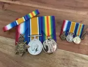 World War I - Full Size + Mini Medals Trio Set (1914-15 Star, BWM and Victory Me