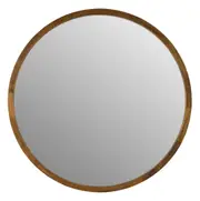 TINA 95cm Dark Solid Wood Mirror