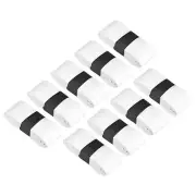9 Pack Tennis Racket Grip Tape with Hole PU 43.3" Absorb Sweat White