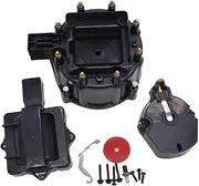 1 Set SHLPDFM Black Male HEI Large Distributor Cap Rotor Kit Fits for Chevy GM SBC BBC 305 307 327 350 396 427 454