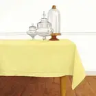 Solino Home Yellow Tablecloth 58 x 84 Inch - Cotton Linen Hemstitch Easter Ta...