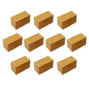 10 Pieces HK19F DC 12V SHG Coil DPDT 8 Pin Mini Power Relays PCB Type For