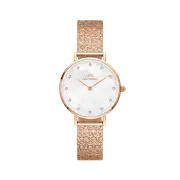 Daniel Wellington Petite 28 Lumine Rose Gold Mother of Pearl White Watch