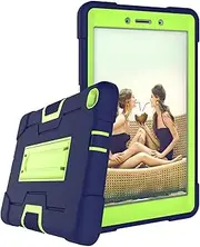 Case for Samsung Galaxy Tab A T290/T295 (2019 Version), Slim Heavy Duty Shockproof Rugged Protective Case with Kickstand for 8.0 inch Galaxy Tab A Cover for Kids (NavyBlue+Olivine)