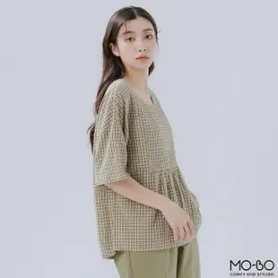 【MO-BO】野餐趣!格紋棉質上衣