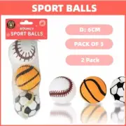 6X Pets Sport Tennis Balls Puppy Play Throw Training Tough Fetch Cat Dog Toy 6CM