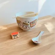 Maruchan Ramen Ceramic Noodle Bowl W/ Chopsticks, Spoon & Chopsticks Holder 20oz
