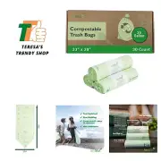 35 Gallon Compostable Trash Bags; 30 Count, BPI ASTM D6400; Tear Resistant & ...