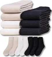 [KANAV] 7 Pairs Warm Winter Socks for Women Thick Thermal Boot Socks Comfy Slouchy Fuzzy Slipper Socks Cozy Chunky Crew Socks