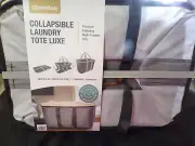 NEW CLEVERMADE Collapsible LAUNDRY Tote LUXE Premium FOLDAWAY Tote BLUE OG