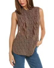 cabi Tux Ruffle Top