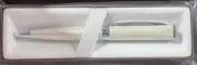 CROSS Sage Pen Pearl White with Chrome Appointments Very Rare NEW Extra Refill