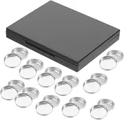 TOVINANNA Empty Makeup Box 37pcs Cosmetics Storage Round Plates Eyeshadow Palette Blush Palette for Travel