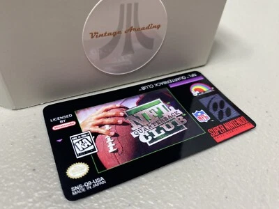 NFL Quarterback Club (SNES) Super Nintendo Replacement Game Label