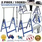 2 Trestles Scaffolding Building Carpentry Handyman Work Steel Scaffold Saw Bench