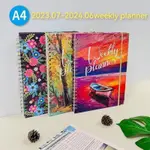 2023 2024 A4 HARD COVER DAILY WEEKLY PLANNER DIARY AGENDA