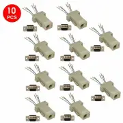 10 x DB9 Female RS232 to RJ11 RJ12 6P6C Telephone Phone Line Modular Adapter Lot