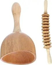 1Set Wooden Massage Tools Massager Massage Roller Cup for Muscle Relief Durable Handheld Body Scraping Tools for Legs Arms and Back Massage Therapy