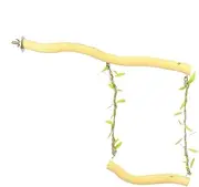 Wooden Parrot Swing | Bird Perch Swing | Wooden Parakeet Perch, Pet Supplies for Budgerigar, Conure, Cockatiel, Mynah, Finches