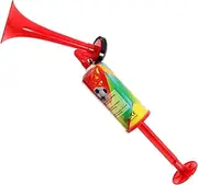 CANIGHT Hand Held Large Air Horn Pump Loud Noise Maker for Safety Parties Sports Events Red Portable Air Horn for Boating Birthday Celebrations and Outdoor Activities