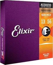3 Sets of Elixir Medium Nanoweb Coated Acoustic Guitar Strings Phosphor Bronze 16102